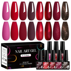 MTSSII Bloody Mary shimmer red gel polish for salon-quality at-home nails