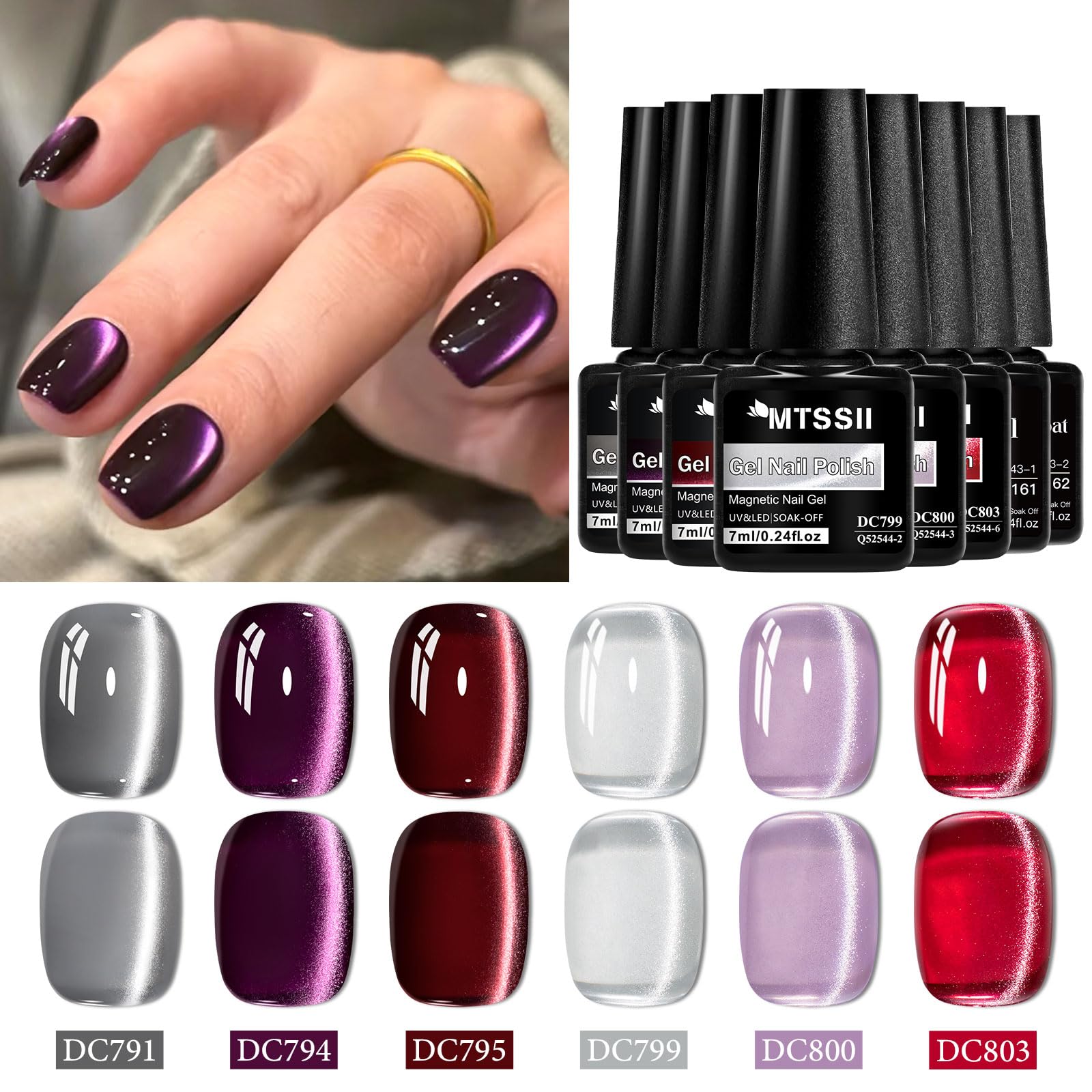 MTSSII Shimmer Cat Eye polish creates glass-like radiance.