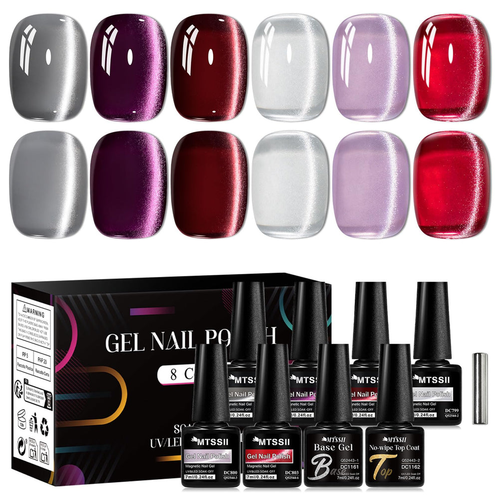 MTSSII Cat Eye Silver on nails creates a deep, magnetic shimmer.