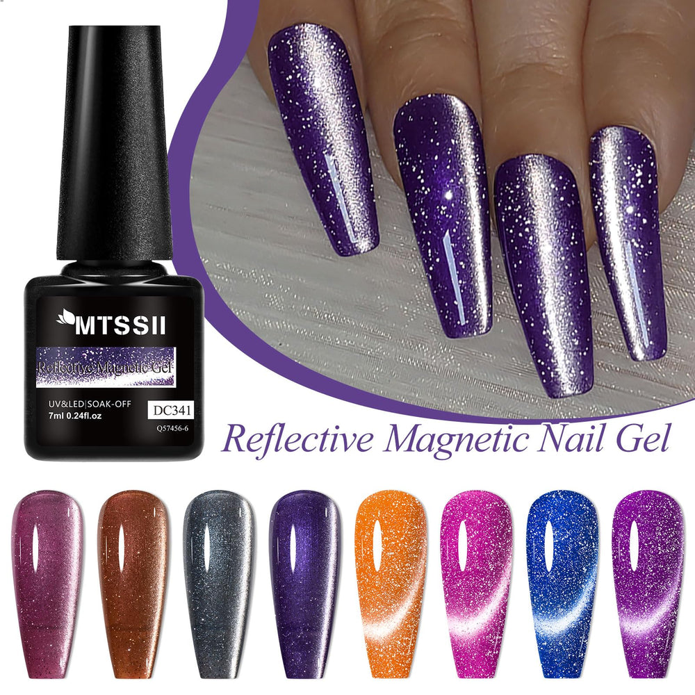 MTSSII gel polish bottles collection highlighting color variety and smooth finish.