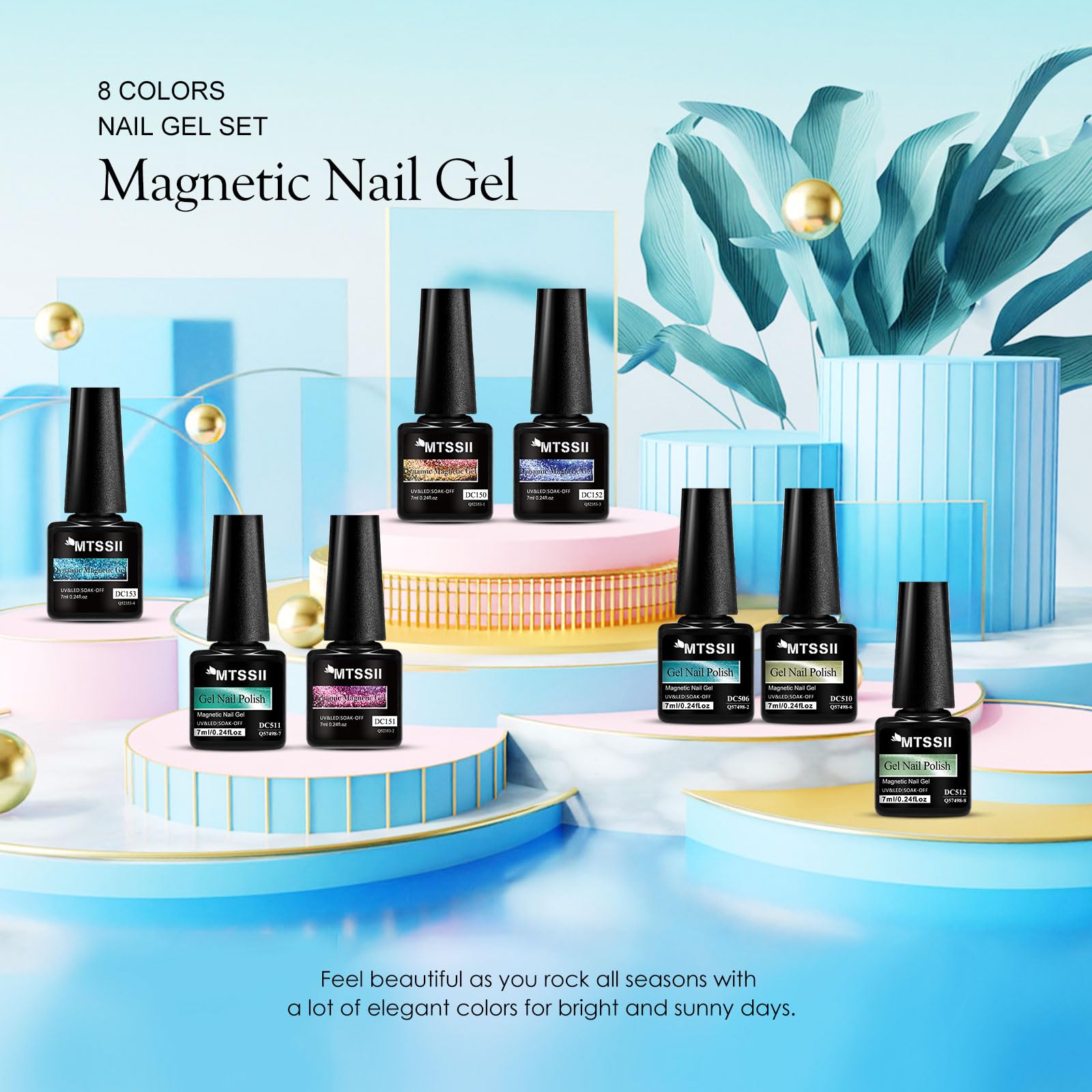 MTSSII cat eye gel polish shade 8 bottle soft neutral with cat-eye shimmer