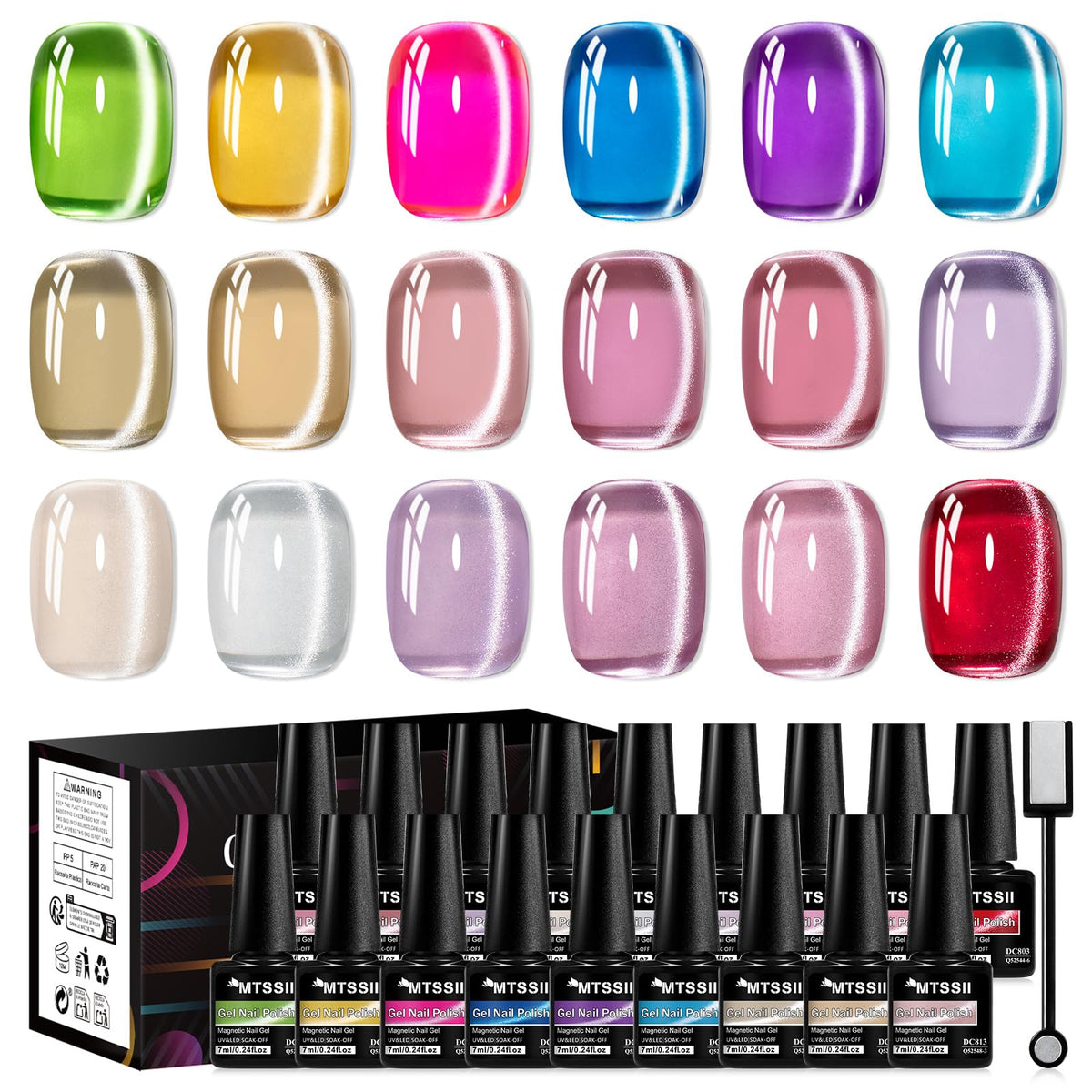 MTSSII Jelly Cat Eye colors spread for vibrant, long-lasting nails.