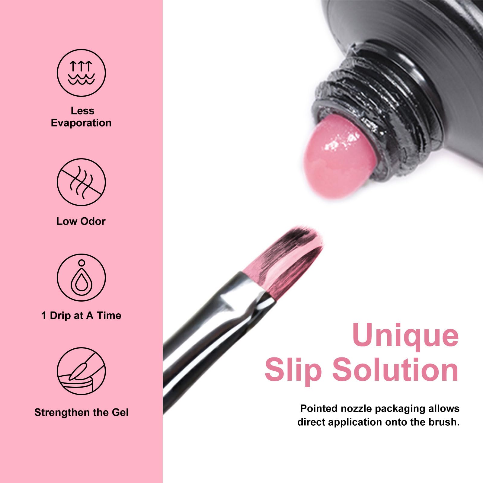 MTSSII nail brush pen for precise poly gel application.