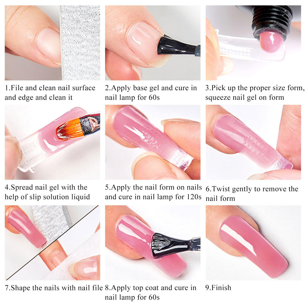 MTSSII poly gel kit setup enables salon-quality home nails.
