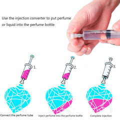 MUB injection adapter close-up enabling bottle-to-bottle refills.