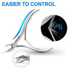 Mudder cuticle nipper with silver finish for stylish, durable nail care.