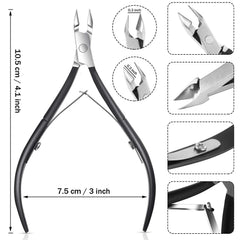 Mudder cuticle trimmers feature curved handles for comfortable grip.