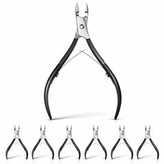 Mudder cuticle nippers with pointed blades for precise trimming.