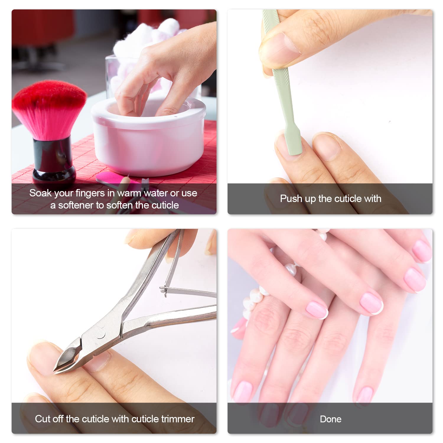 Mudder pointed-edge nippers safely remove dead skin near nails.