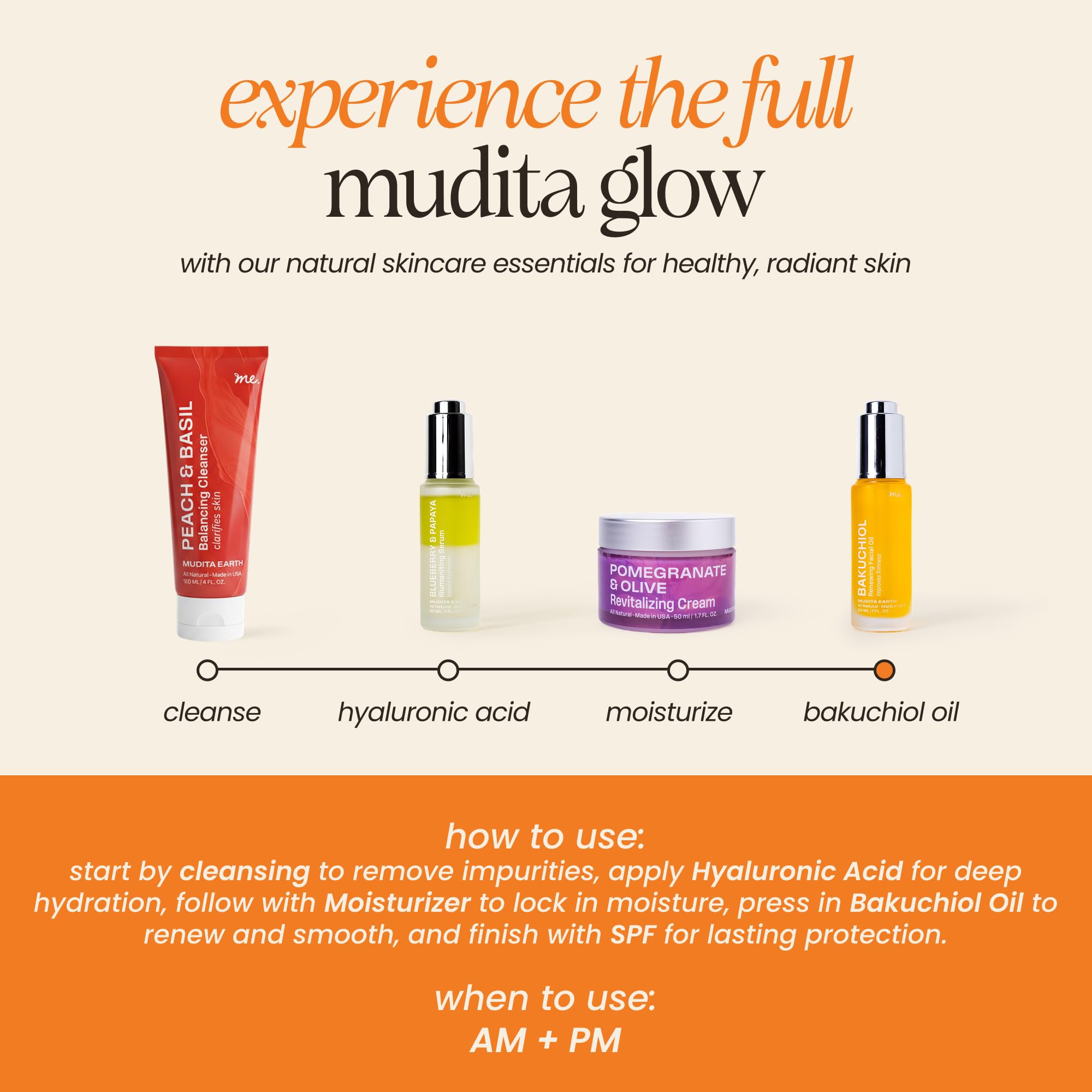 Mudita Earth gua sha tool in hand during facial massage.