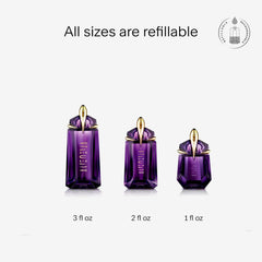 Mugler Alien white amber hue adds soft glow and longevity feel.