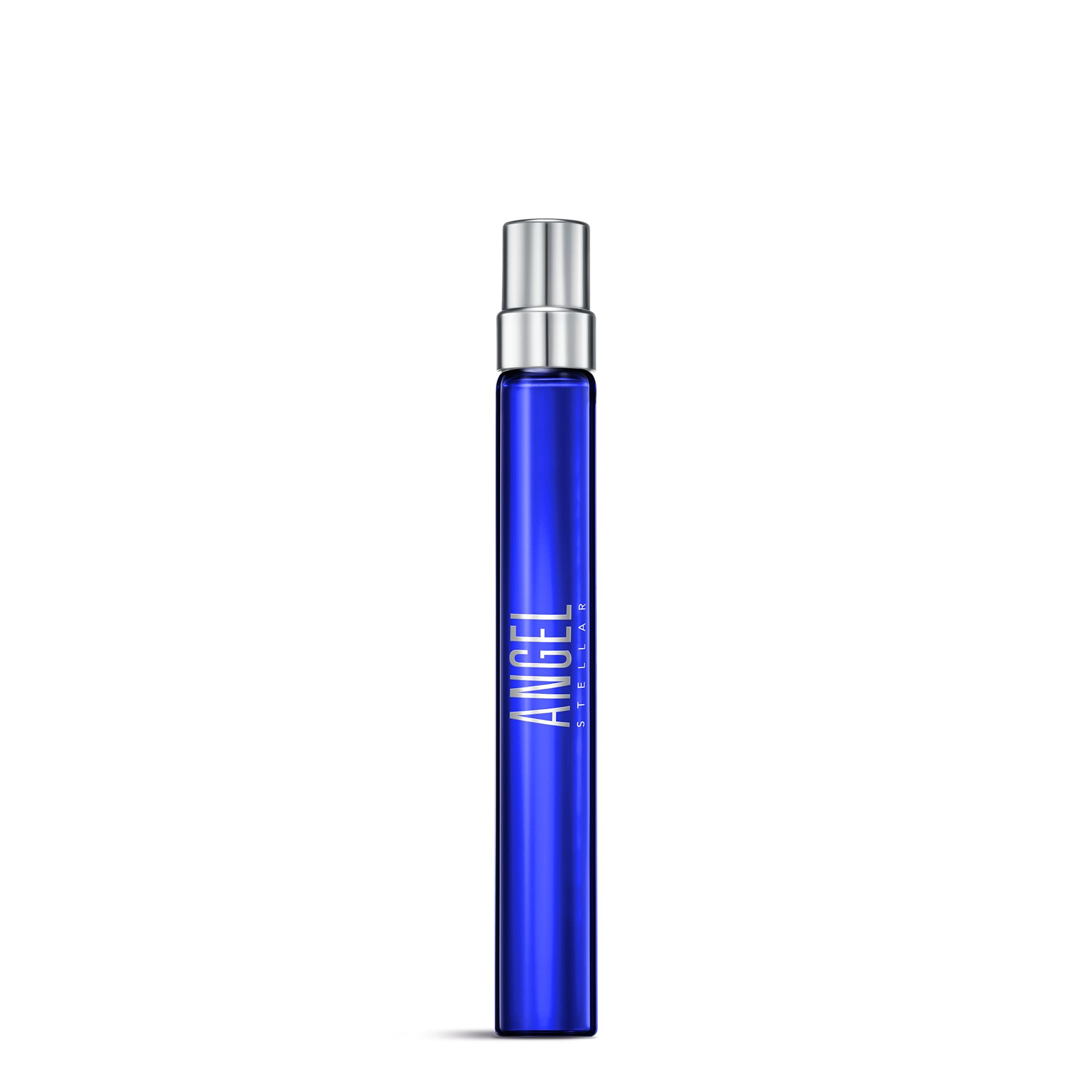 Mugler Angel Stellar bottle highlights pistachio note for creamy gourmand allure.