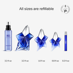 Mugler Angel Stellar mist spray demonstrates quick, even scent projection.