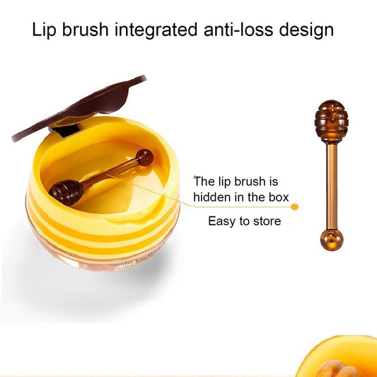 MULPG lip balm jar close-up showing propolis-infused moisture