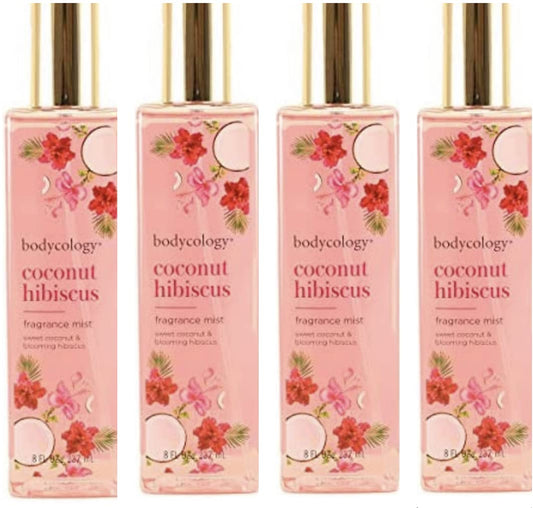 Four-pack Multipack Coconut Hibiscus Fragrance Mist for versatile everyday use.
