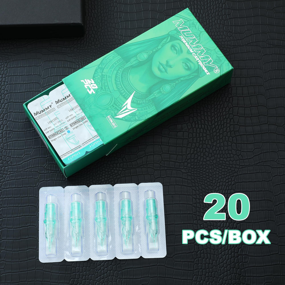 Mummy box of 20 cartridges for streamlined re-stocking.