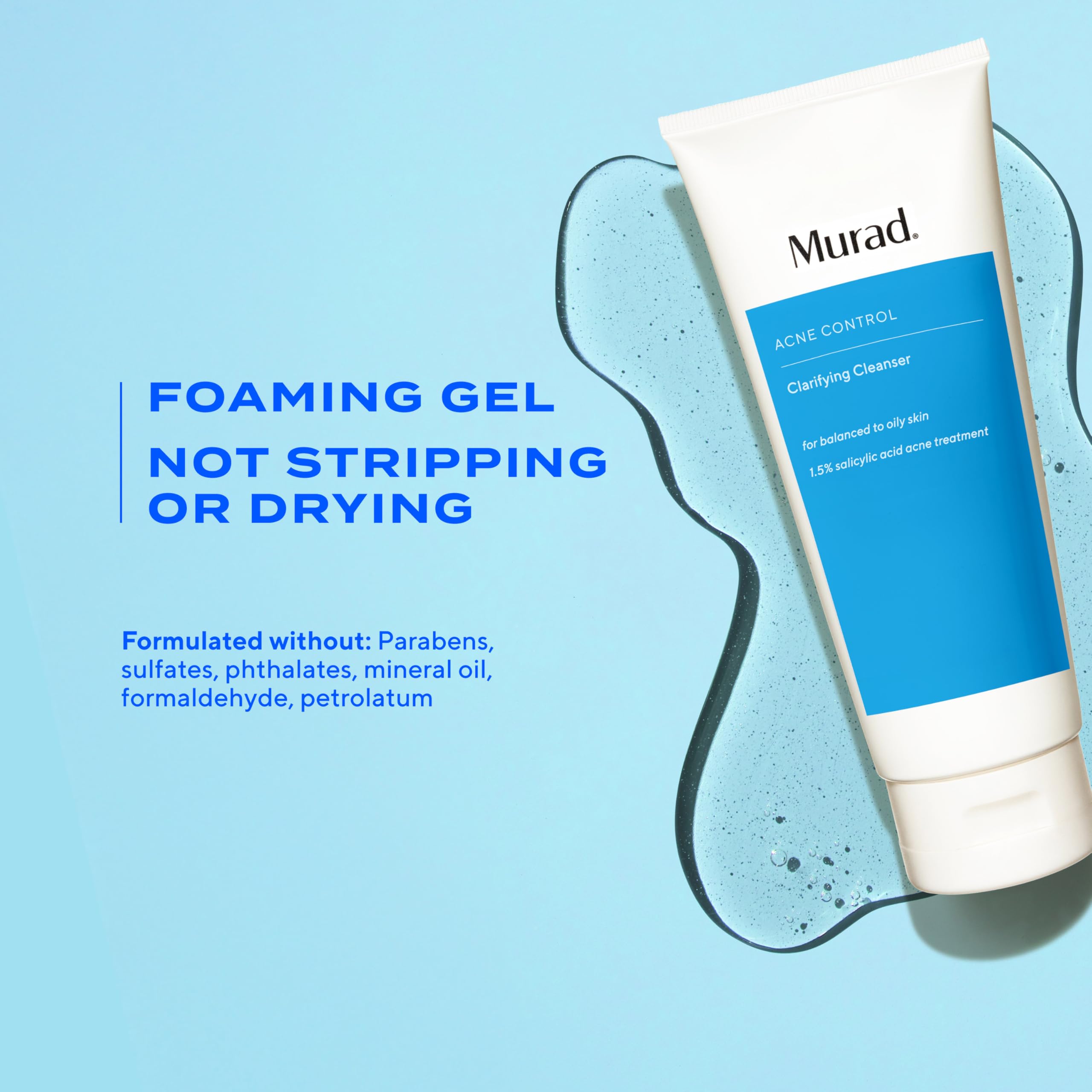 Morning routine with Murad Acne Control Clarifying Cleanser on sink
