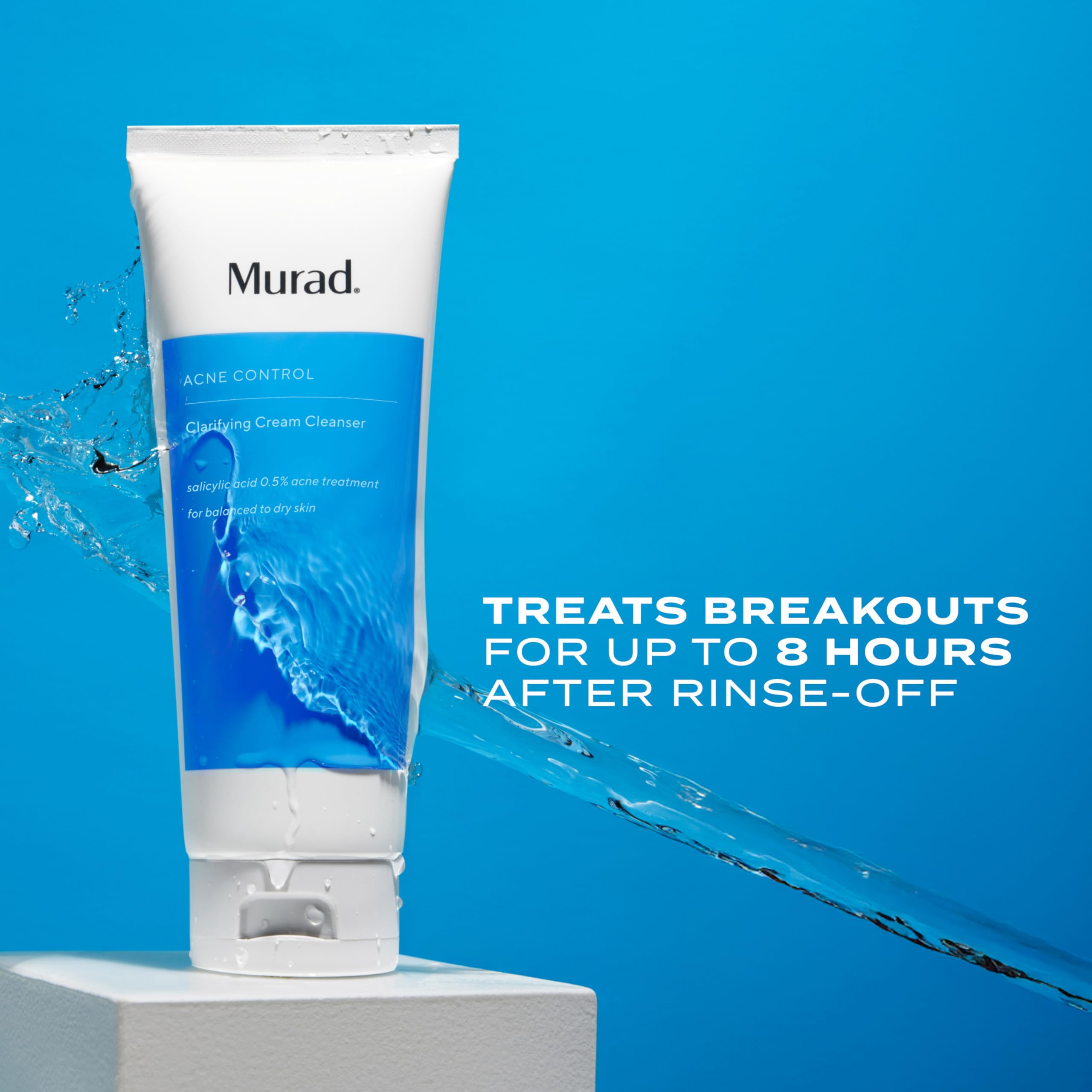 Murad Acne Control Clarifying Cream Cleanser packshot highlighting design and hydration.