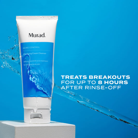 Murad Acne Control Clarifying Cream Cleanser packshot highlighting design and hydration.