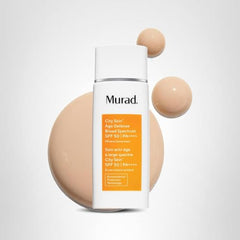 Murad City Skin Defense on hand ready for quick daily use.