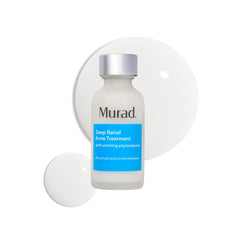 Murad Deep Relief bottle dispense demonstrates targeted acne spot treatment.