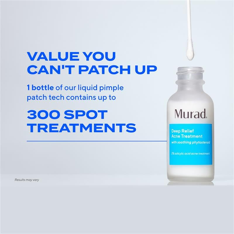 Murad Deep Relief pump action indicates controlled dosing.
