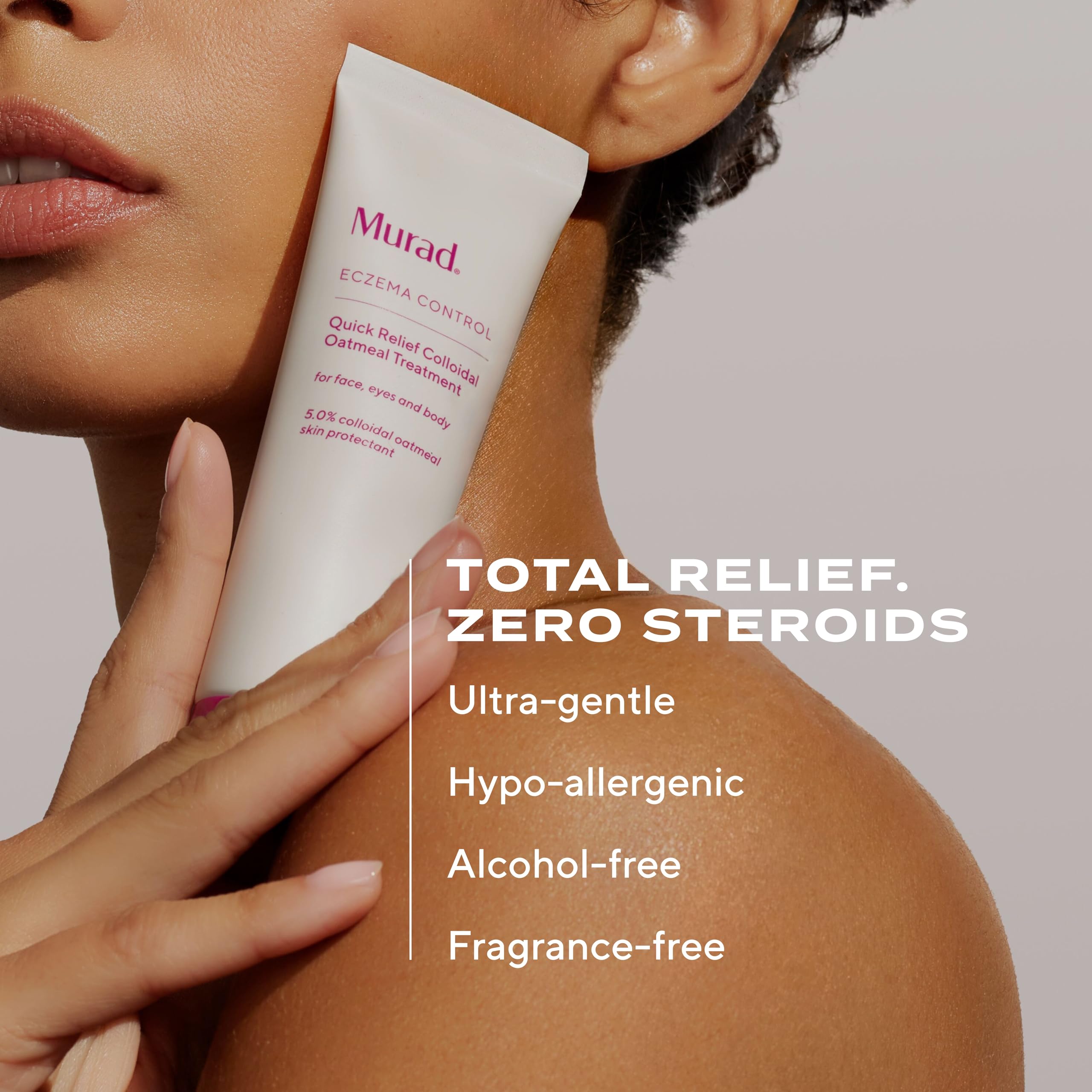 Murad eczema-prone skin hydration close-up suggests relief and balance.