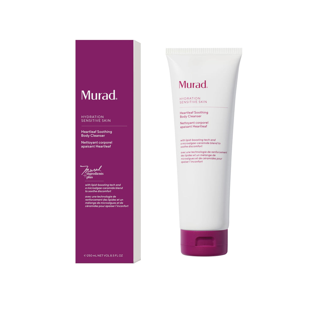 Murad Heartleaf Body Cleanser bottle front view for sensitive skin cleansing