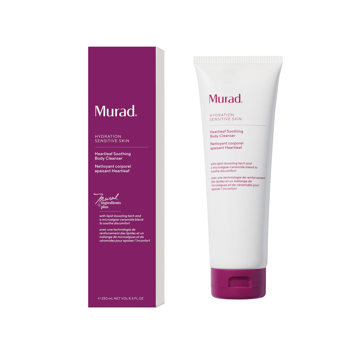 Murad Heartleaf Body Cleanser bottle front view for sensitive skin cleansing