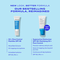 Application demonstrating no white cast with Murad mattifying formula.