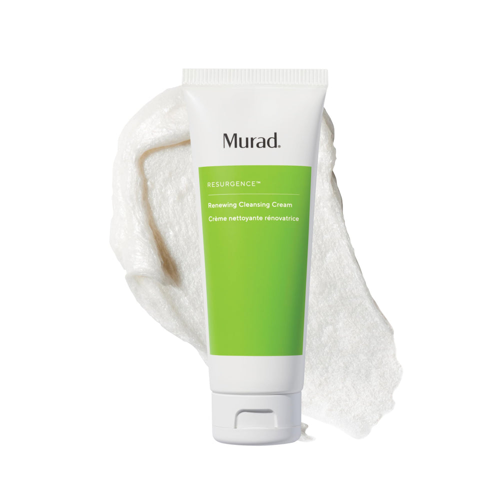 Murad Renewing Cleansing Cream bottle close-up for gentle daily cleansing