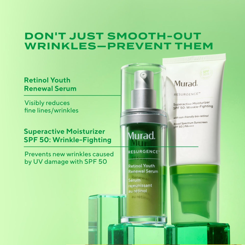 Murad Superactive SPF 50 packaging and product collection