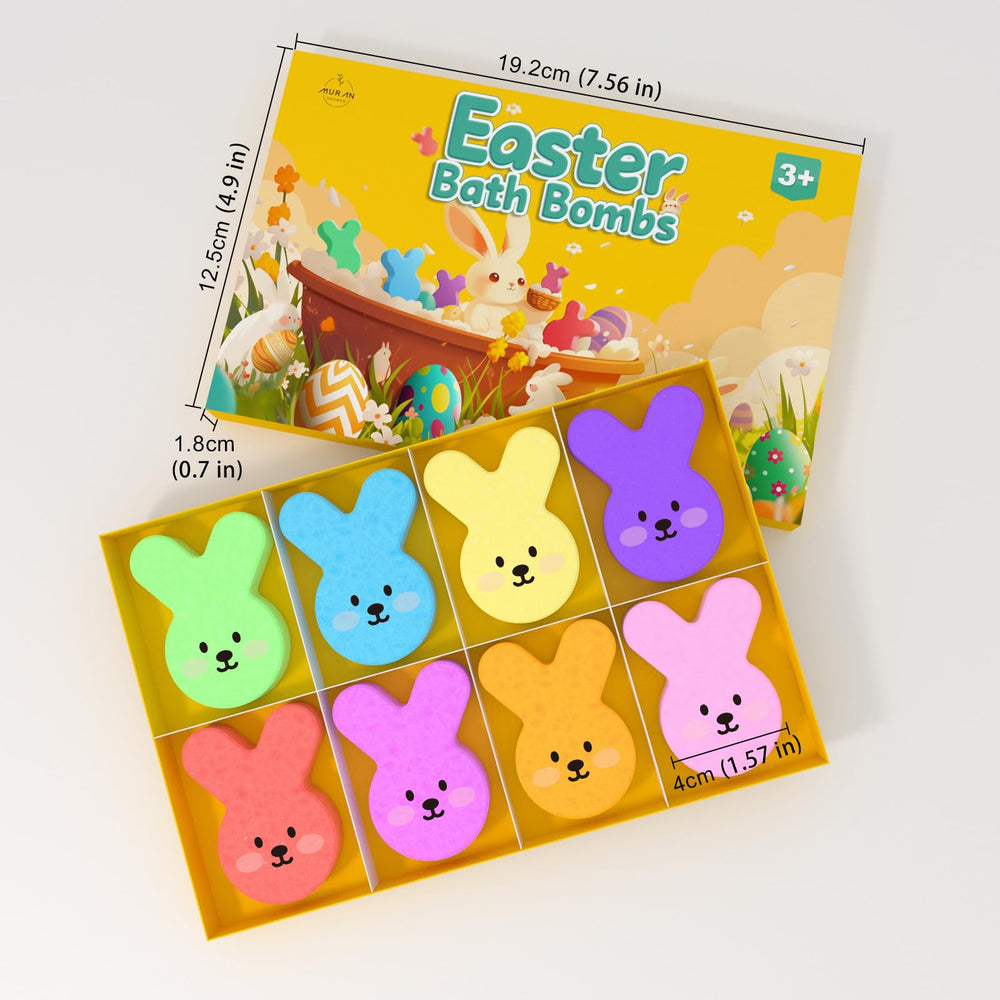 MURAN SHOWER Easter party favors bath bombs brighten celebrations for kids.