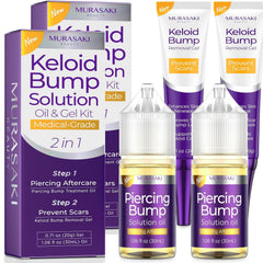 MURASAKI BEAUTY piercing oil bottle pour for soothing aftercare of pierced skin.