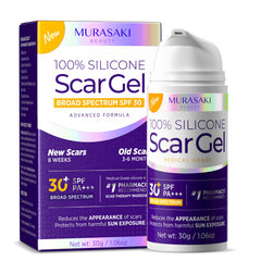 MURASAKI BEAUTY silicone scar gel bottle for professional scar care.