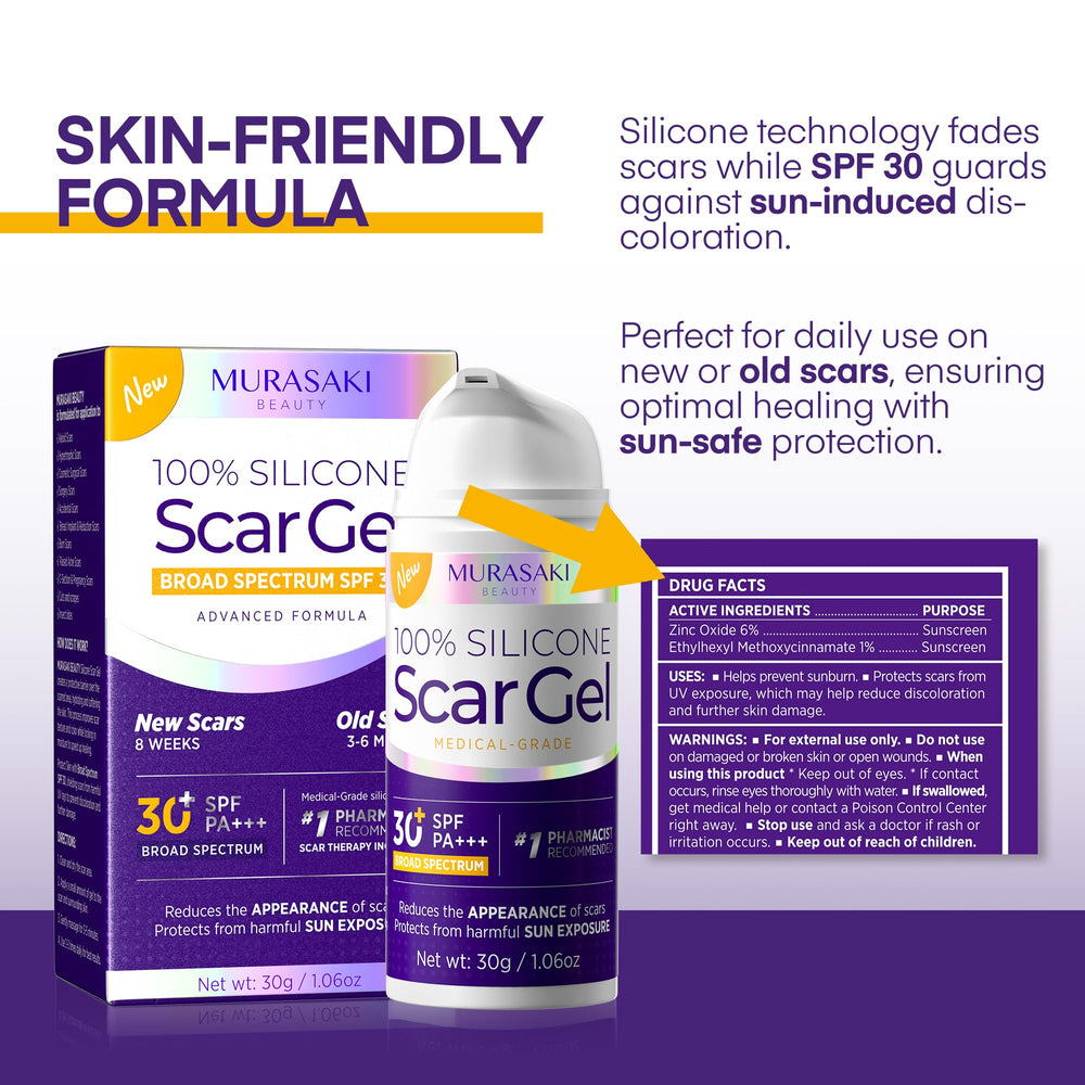 MURASAKI BEAUTY silicone scar gel texture for smoother healing.