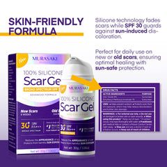 MURASAKI BEAUTY silicone scar gel texture for smoother healing.