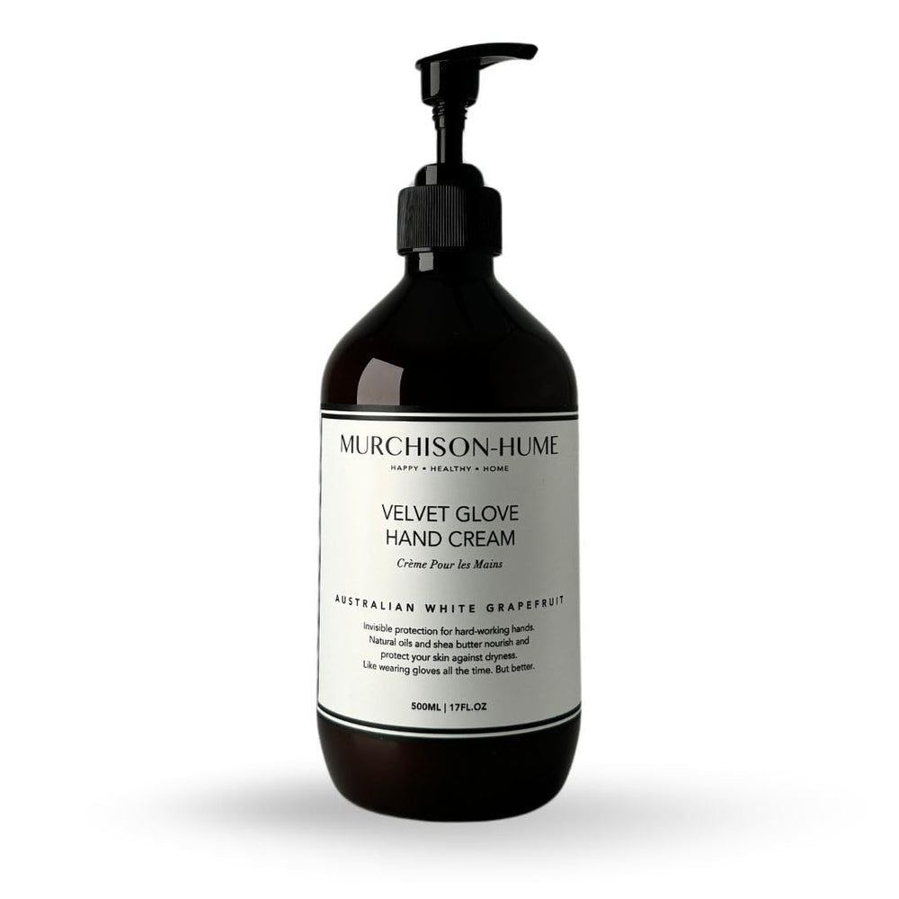 Murchison-Hume Velvet Glove bottle showing eco-friendly refillable packaging for sustainable care.