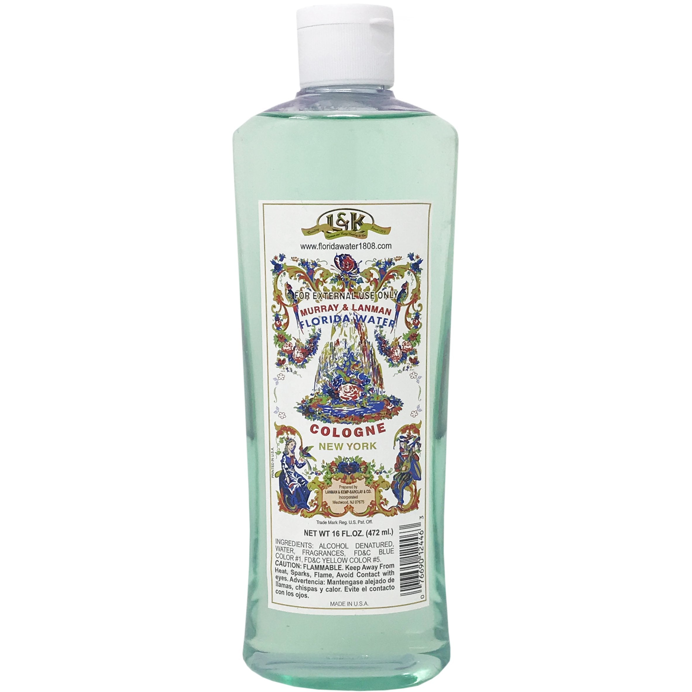 Murray & Lanman Florida Water in a calm dresser scene, enhancing ambience