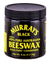 Murray's Black Beeswax pack side view highlighting packaging and practical size for travel