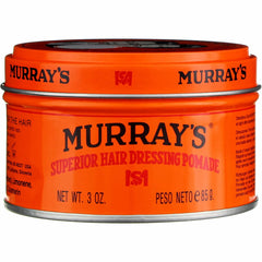 Shop display featuring Murray's pomade 3-pack on shelf.
