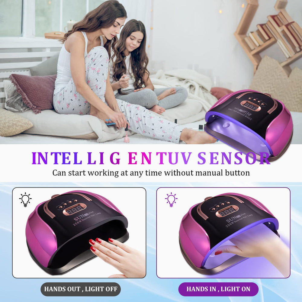 MUSERAY UV LED Nail Light in use with infrared sensor auto-on