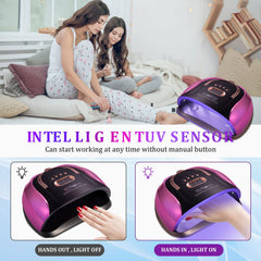 MUSERAY UV LED Nail Light in use with infrared sensor auto-on