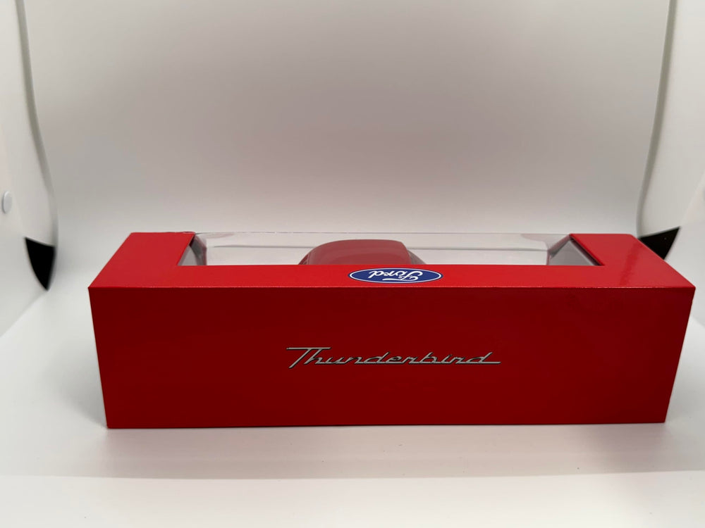 Mustang Thunderbird collectible bottle on shelf, modern vanity display
