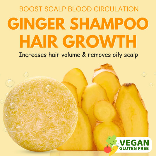 Muun ginger bar close-up showing warming scent and scalp stimulation