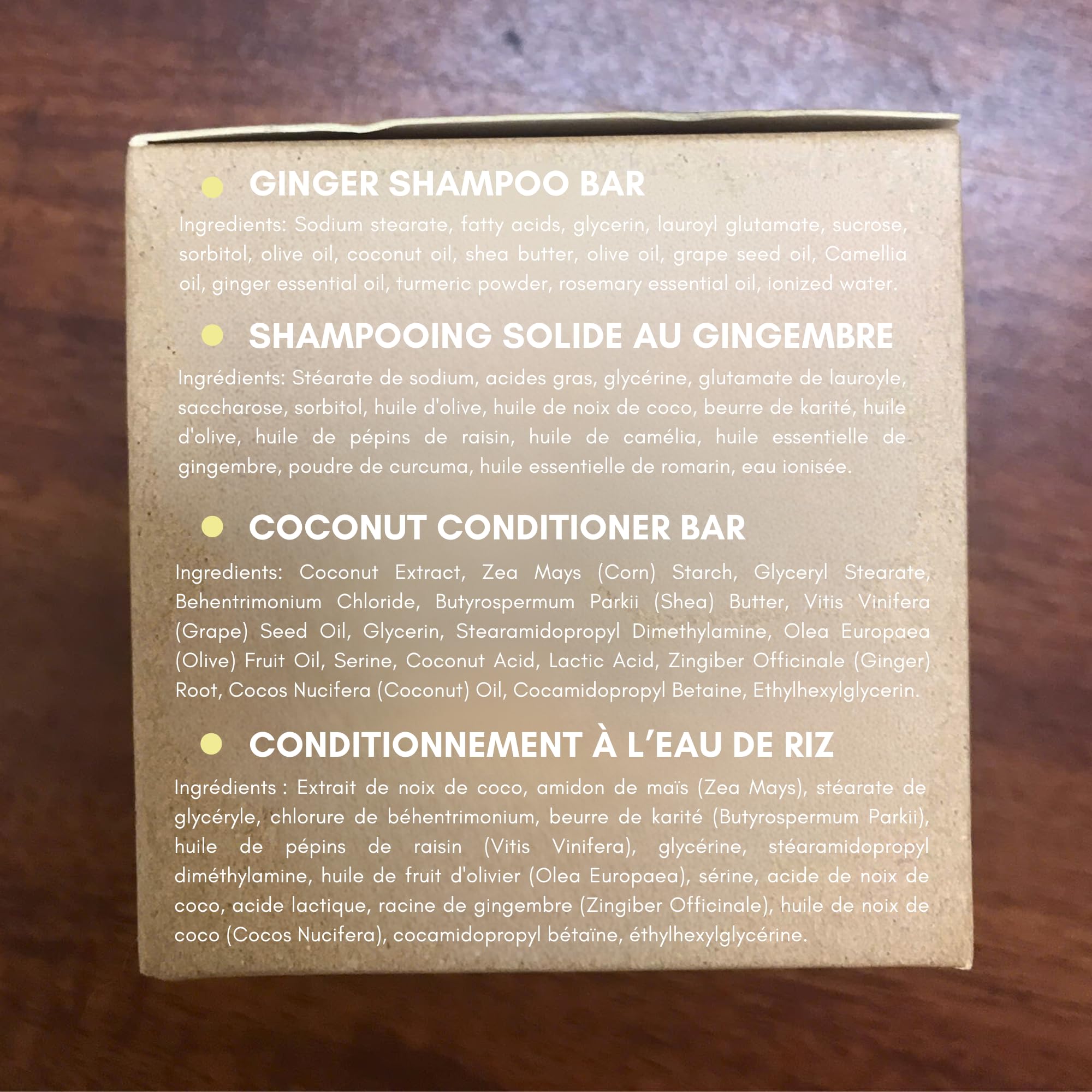 Muun Ginger shampoo bar Pack 3 eco-friendly vegan and plastic-free.