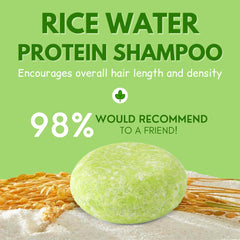 Muun rice-water bar close-up balancing pH and reducing breakage possibilities