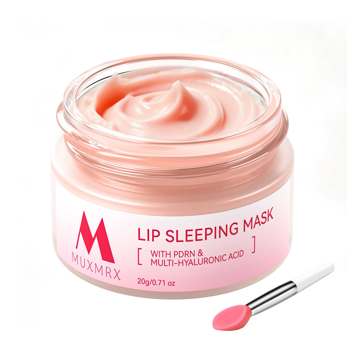 Muxmrx PDRN Lip Sleeping Mask night-application scene shows overnight hydration