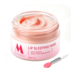 Muxmrx PDRN Lip Sleeping Mask night-application scene shows overnight hydration