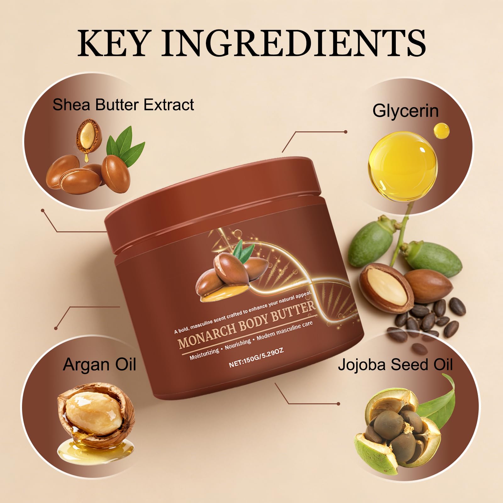 MVC Crowned Skin Body Butter for Men two-pack on shelf, daily hydration potential.